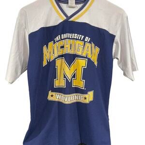 Vintage 80s University of Michigan Wolverines Jersey Adult Small / Youth XL